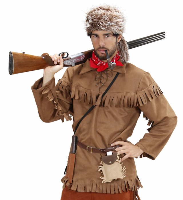 Trapper-Jacke mit passendem Hut für Fasnacht und Winterkostüm