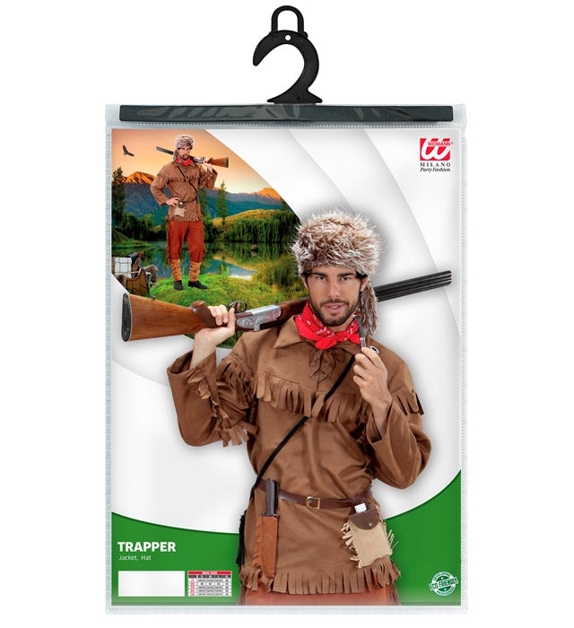 Trapper-Jacke mit passendem Hut für Fasnacht und Winterkostüm