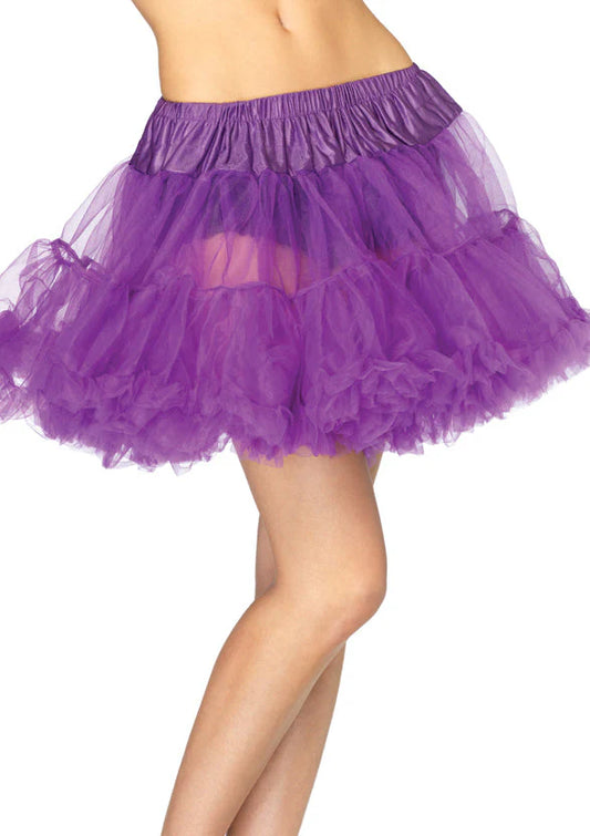 Leg Avenue Tüll Petticoat – Lila, Halb-Länge, Elastischer Bund