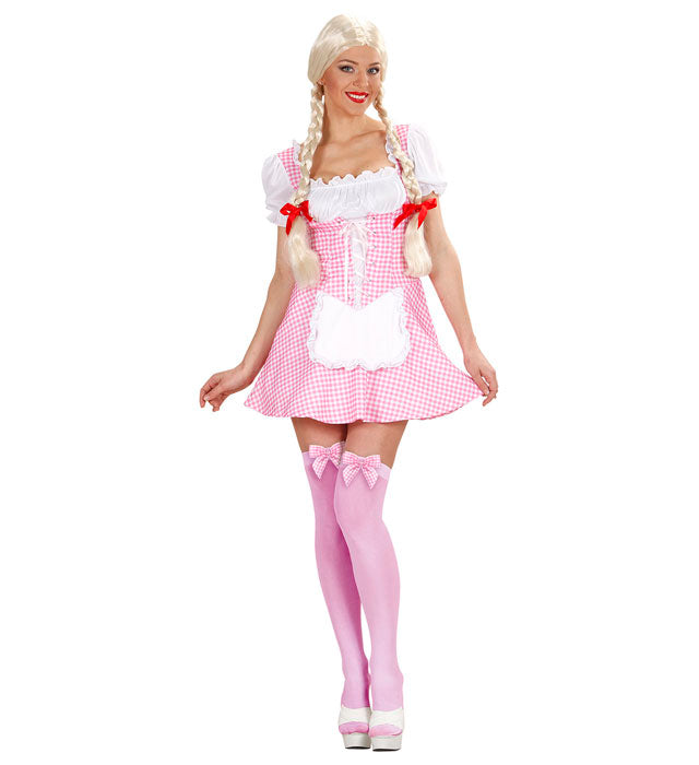 Miss Muffet rosa Kostüm Damen Kleid für Fasnacht und Mottoparty