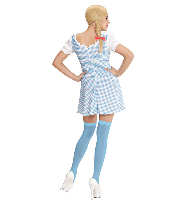 Miss Muffet Kostüm hellblau in klassischem Design für Fasnacht und Karneval