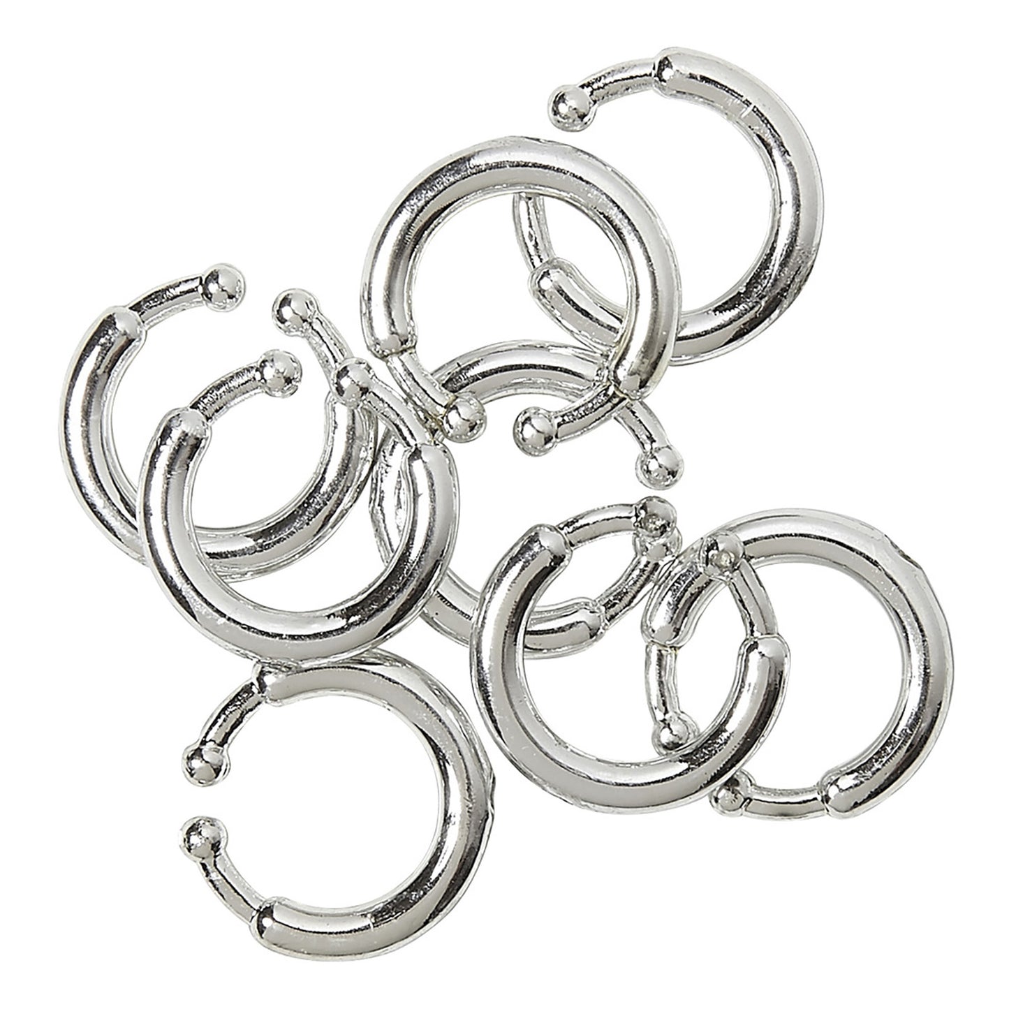 8er Set "CLIP PIERCINGS" – Vorderansicht