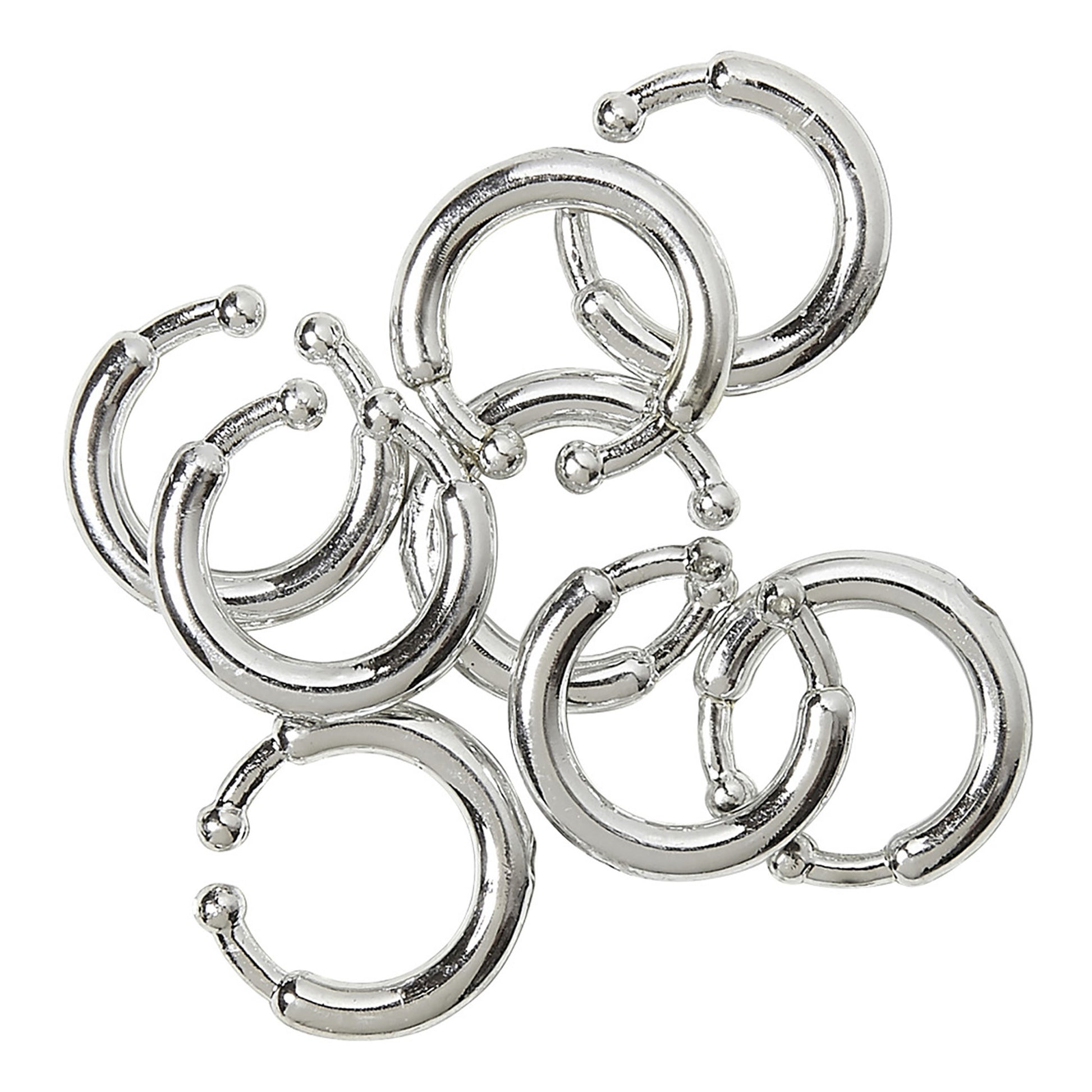 8er Set "CLIP PIERCINGS" – Vorderansicht