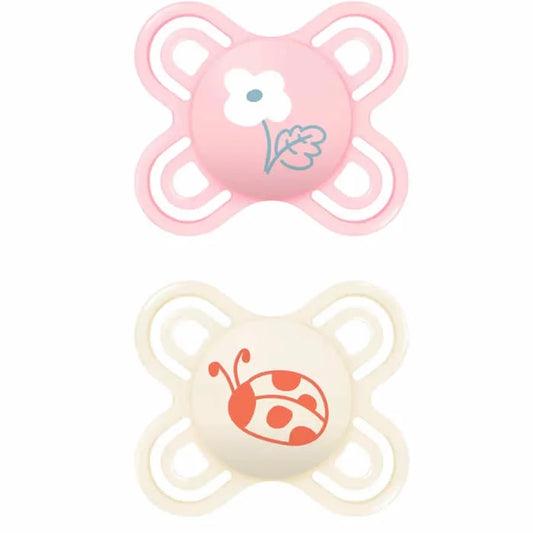 MAM MAM Baby Schnuller Perfect Star 0-2 Monate Rosa 2 Stück Kosmetik