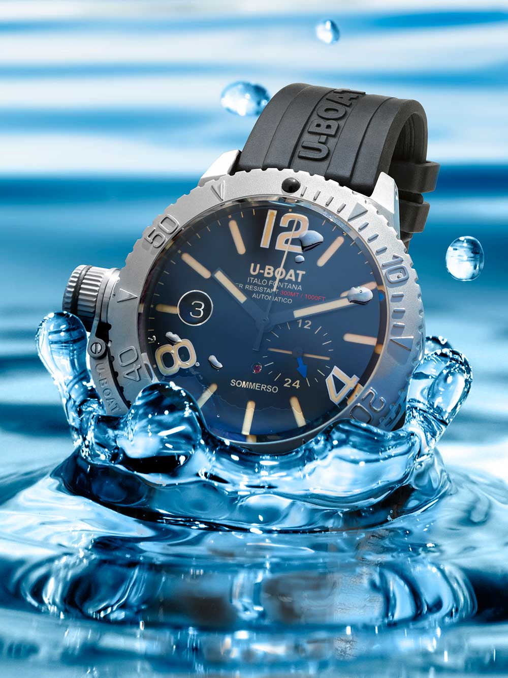 U-BOAT Mod. 9007_A Luxusuhr Referenz 9007_A – Seitenansicht