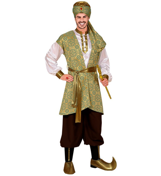 Prince of Persia Kostüm mit Hemd, Brokat-Weste, Hose und Turban