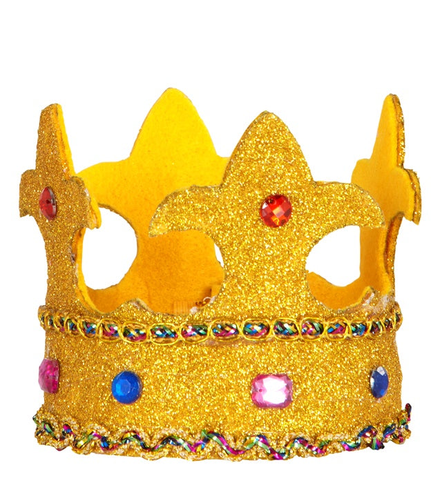 Mini-Krone mit funkelnden Edelsteinen als Fasnachts-Accessoire