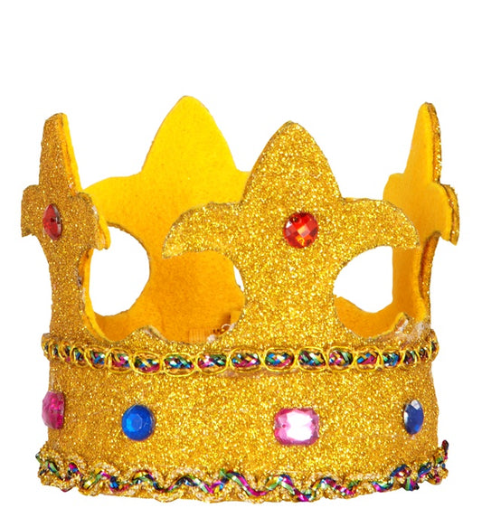 Mini-Krone mit funkelnden Edelsteinen als Fasnachts-Accessoire