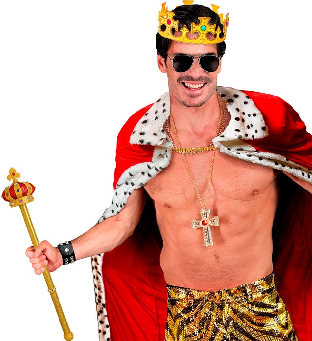 Königszepter 57 cm in goldener Optik für Fasnacht und Karneval