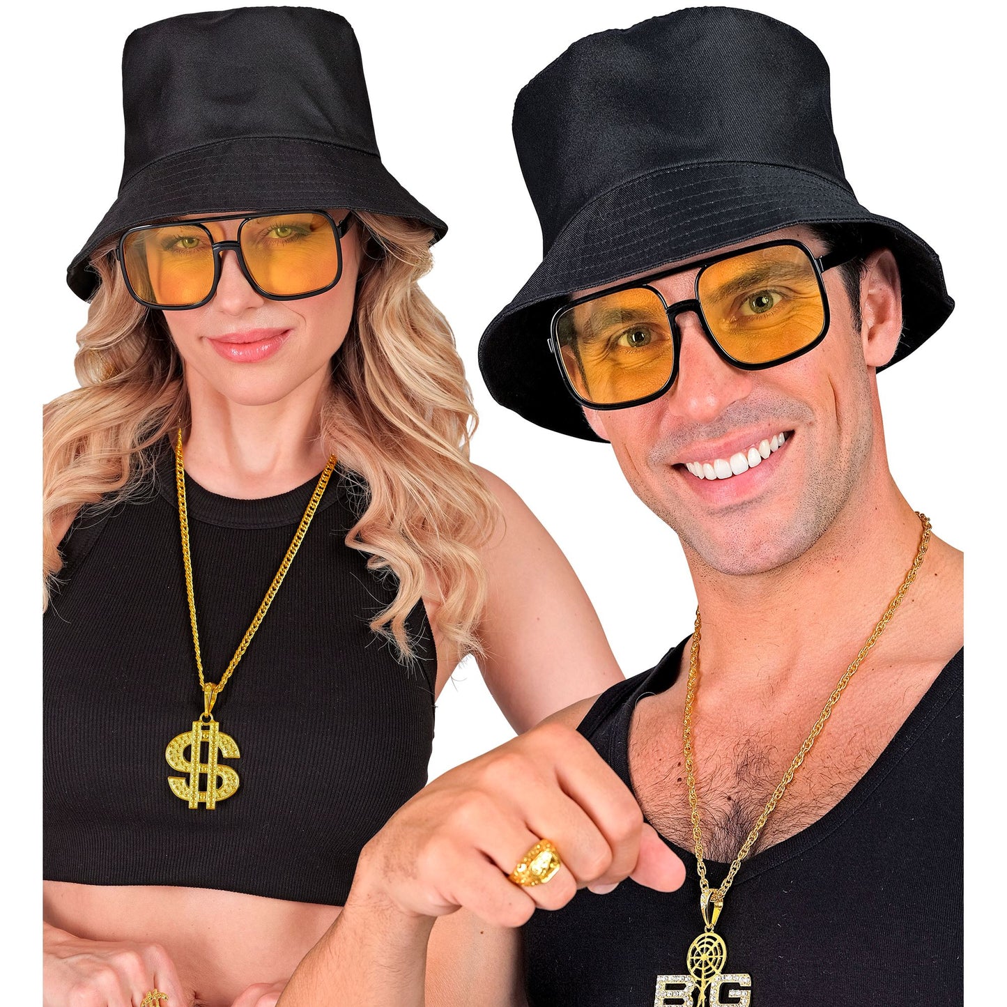 "90er JAHRE HIP HOP BRILLE MIT GELBEN LINSEN" – Ansicht 3