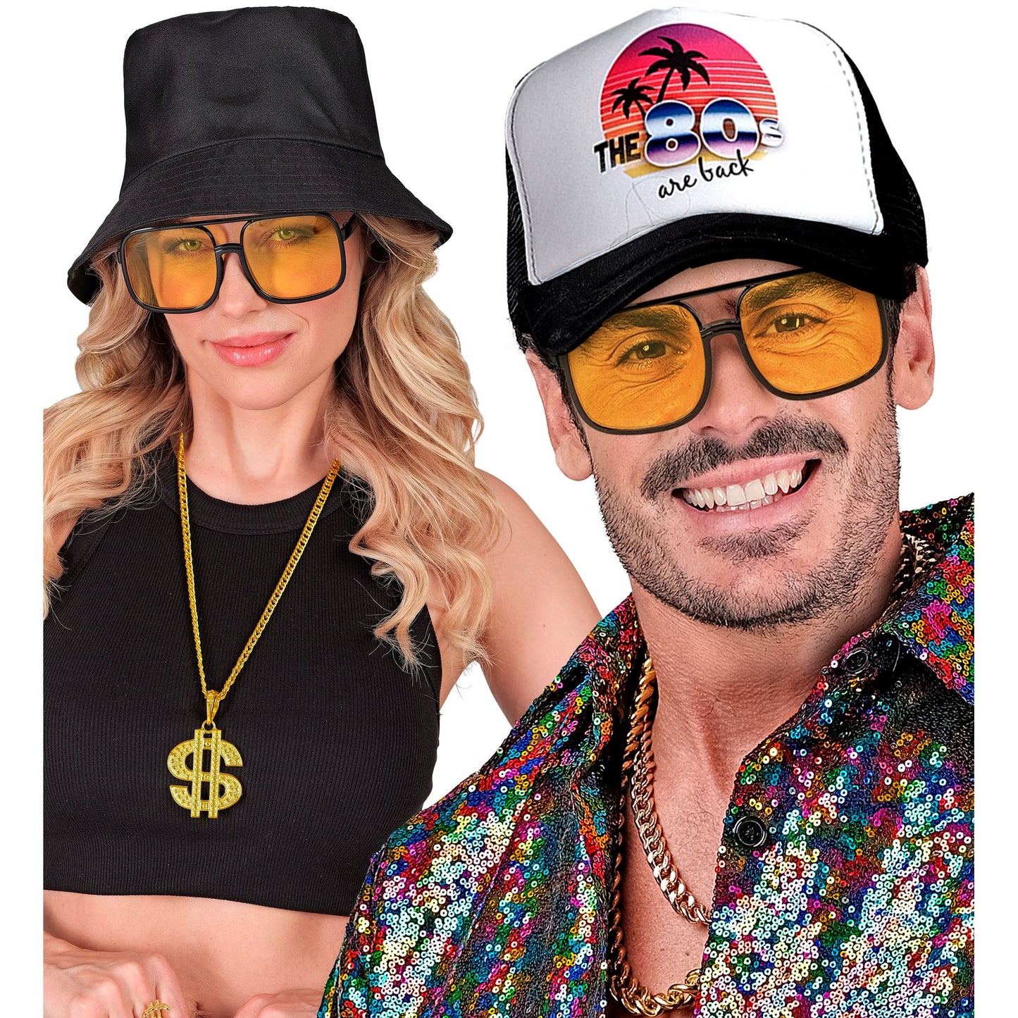 "90er JAHRE HIP HOP BRILLE MIT GELBEN LINSEN" – Ansicht 4