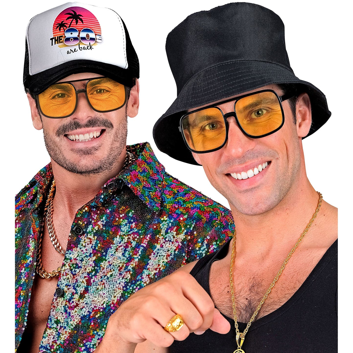 "90er JAHRE HIP HOP BRILLE MIT GELBEN LINSEN" – Ansicht 5