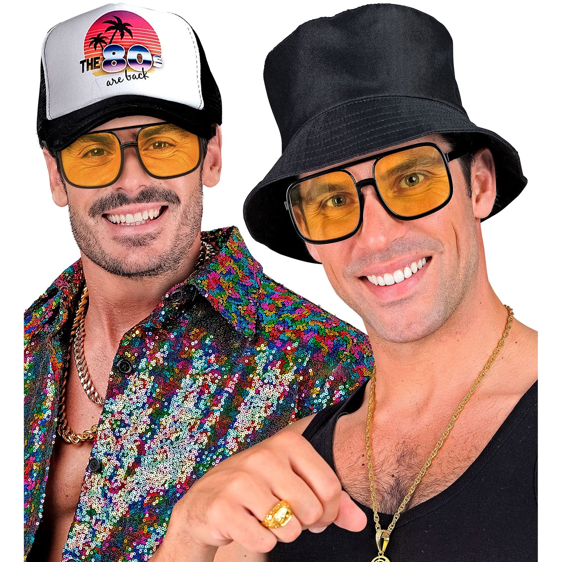 "90er JAHRE HIP HOP BRILLE MIT GELBEN LINSEN" – Ansicht 5