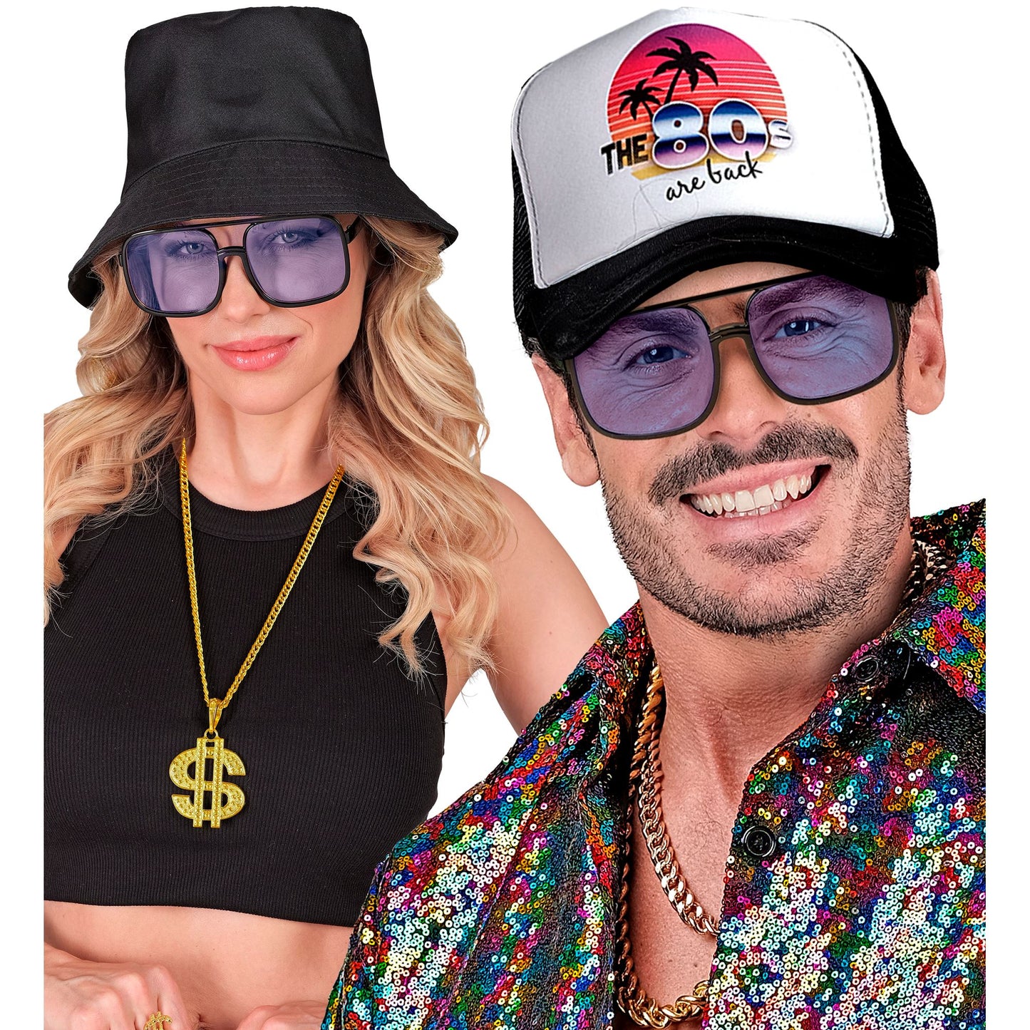 "90er JAHRE HIP HOP BRILLE MIT HELLBLAUEN GLÄSERN" – Ansicht 4