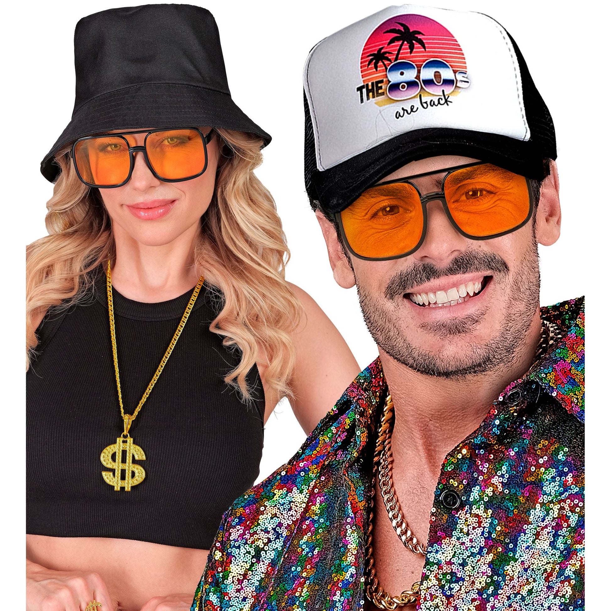 "90er JAHRE HIP HOP BRILLE MIT ORANGENEN GLÄSERN" – Ansicht 4