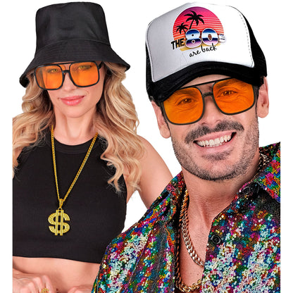 "90er JAHRE HIP HOP BRILLE MIT ORANGENEN GLÄSERN" – Ansicht 4