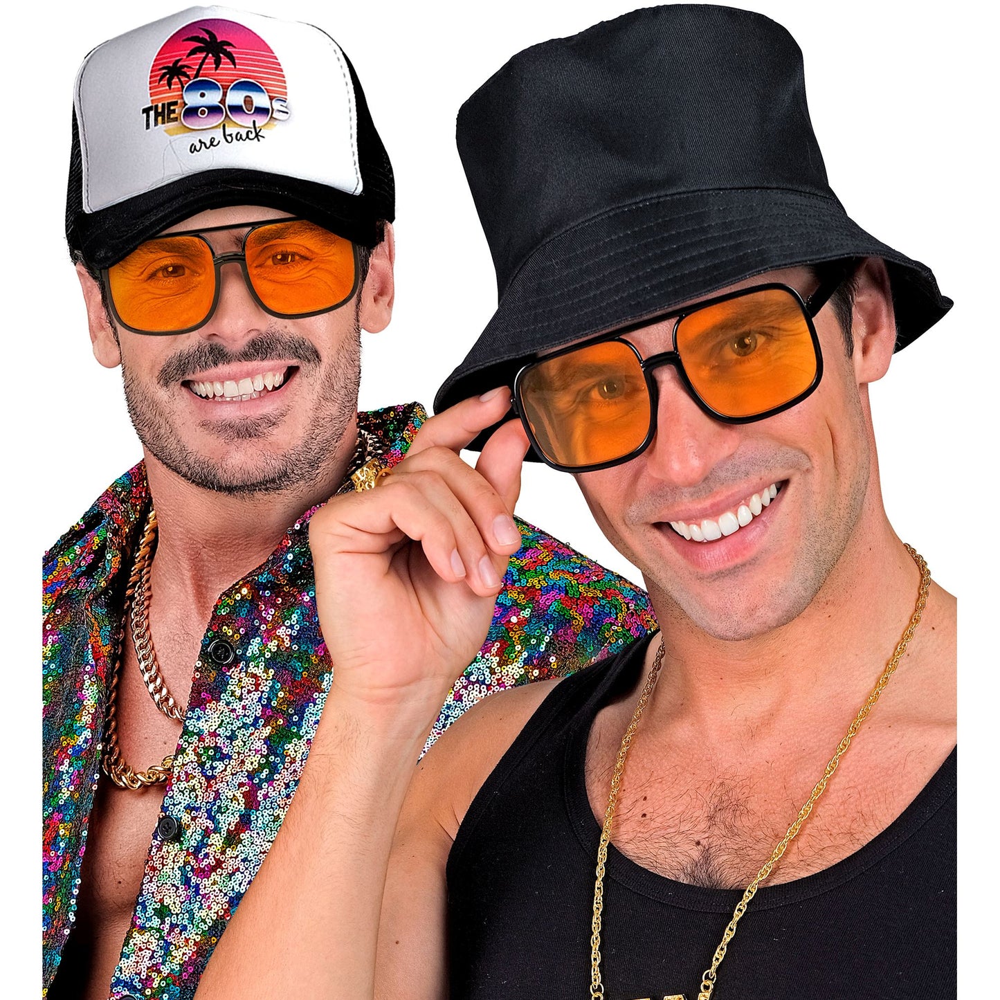 "90er JAHRE HIP HOP BRILLE MIT ORANGENEN GLÄSERN" – Ansicht 5