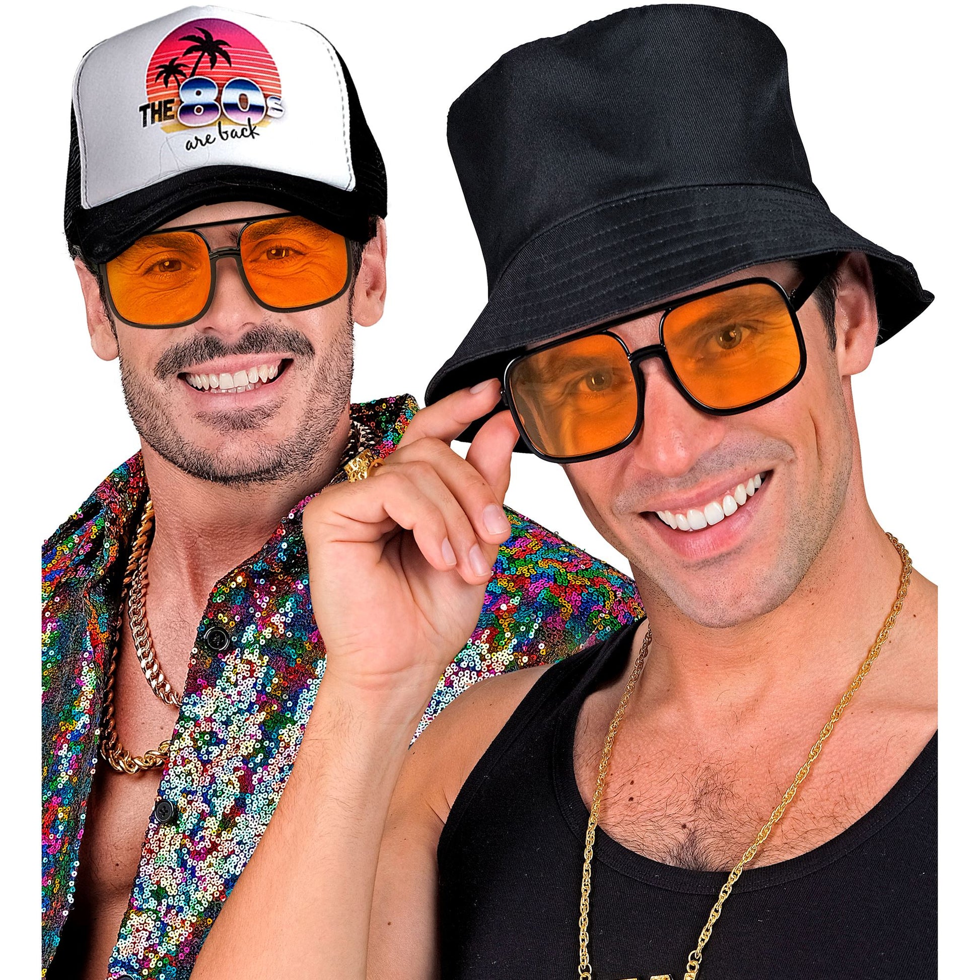 "90er JAHRE HIP HOP BRILLE MIT ORANGENEN GLÄSERN" – Ansicht 5