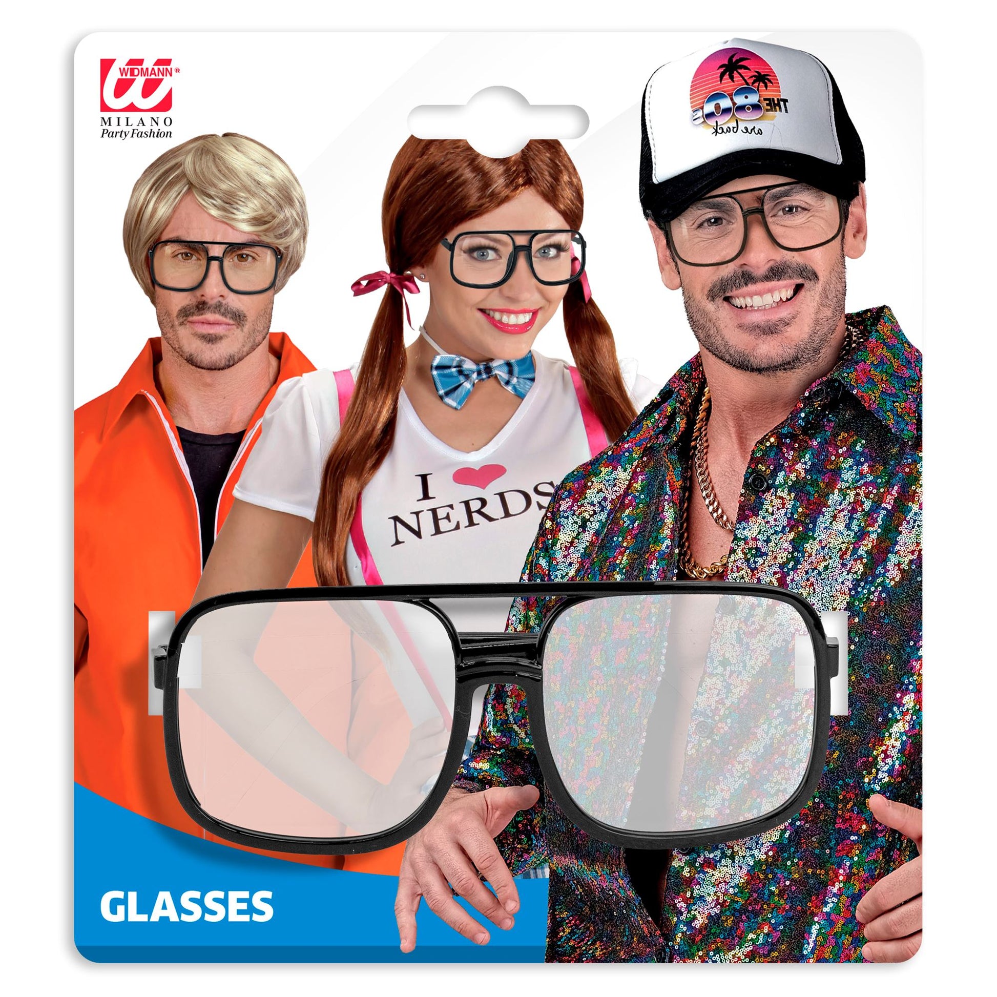 "90er JAHRE HIP HOP BRILLE MIT TRANSPARENTEN GLÄSERN" – Detailansicht