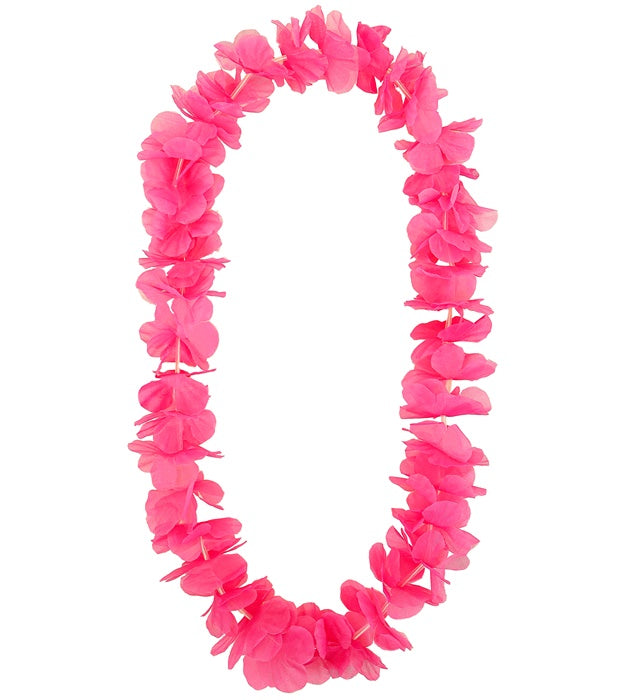 Hawaiikette rosa mit bunten Blumen als Fasnacht und Karneval Accessoire