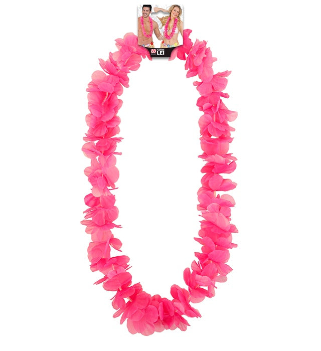 Hawaiikette rosa mit bunten Blumen als Fasnacht und Karneval Accessoire