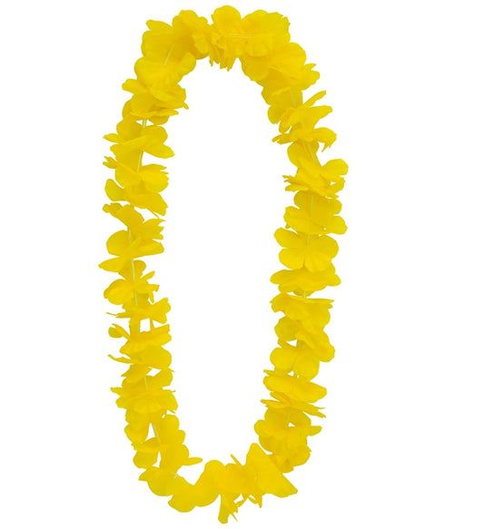 Gelbe Hawaii-Kette aus Kunststoffblüten als Fasnacht-Accessoire