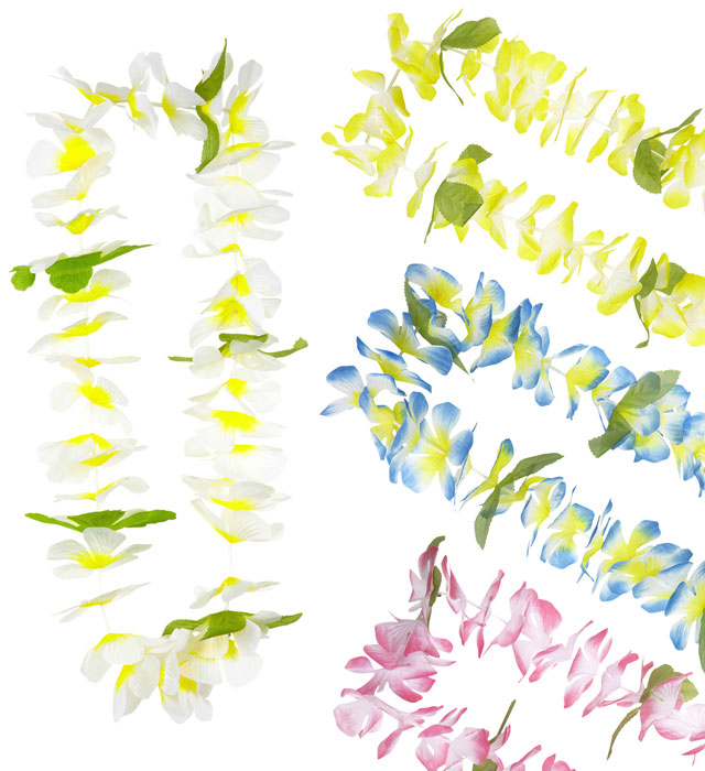 Bunte hawaiianische Halskette Honolulu mit farbenfrohen Blumen