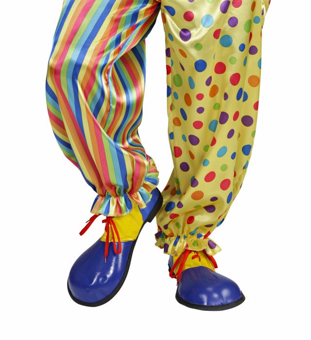 Bunte Clown-Schuhe in drei Farben für Erwachsene, ideal für Fasnacht und Karneval