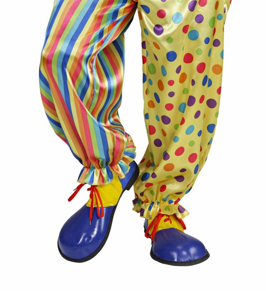 Bunte Clown-Schuhe in drei Farben für Erwachsene, ideal für Fasnacht und Karneval
