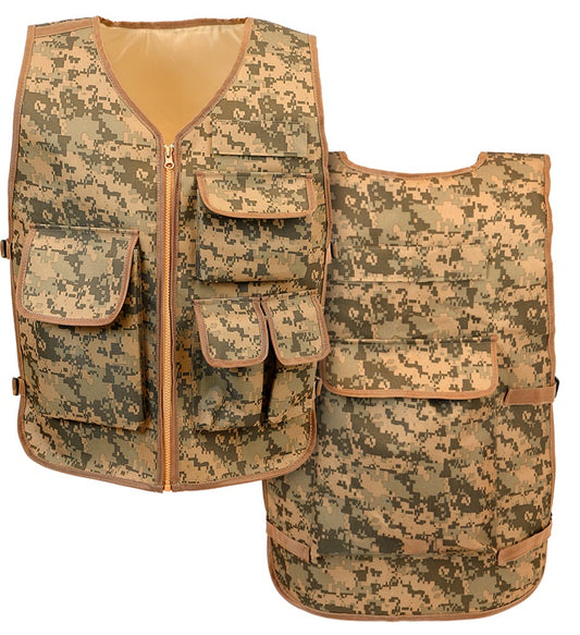Taktische Camouflage Einsatzweste mit mehreren Taschen für Fasnacht und Outdoor