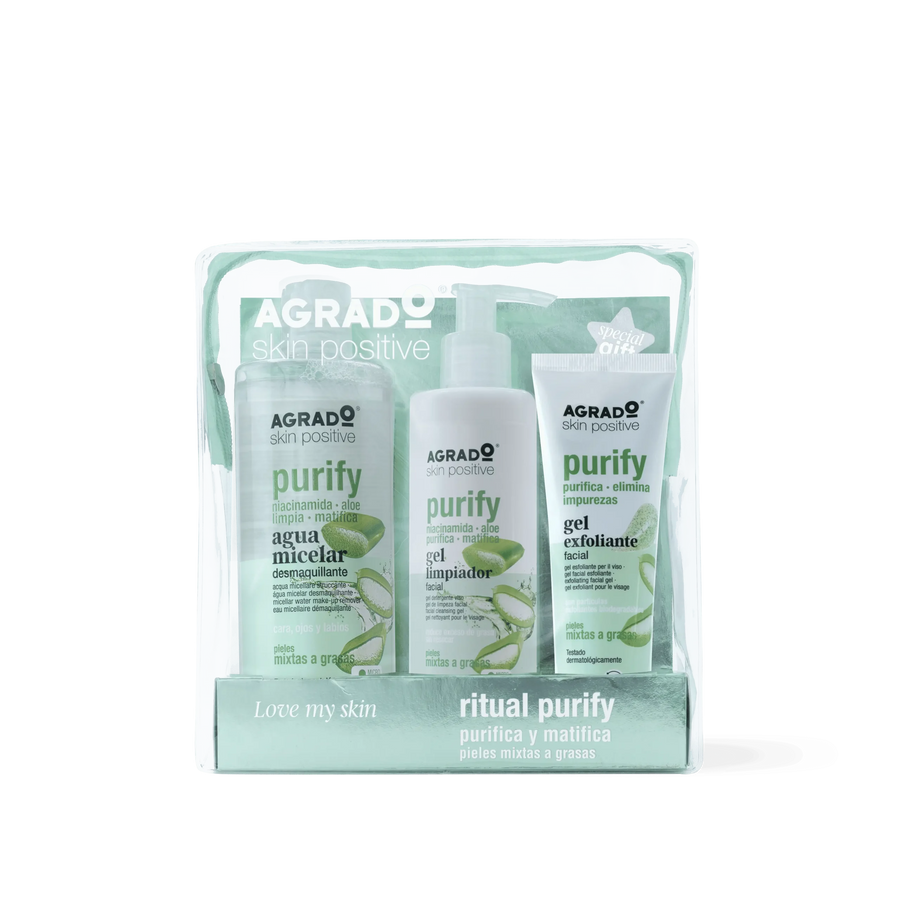 AGRADO AGRADO Neceser mit Limpiador Facial Purify Gesichtsreiniger Set Kosmetik
