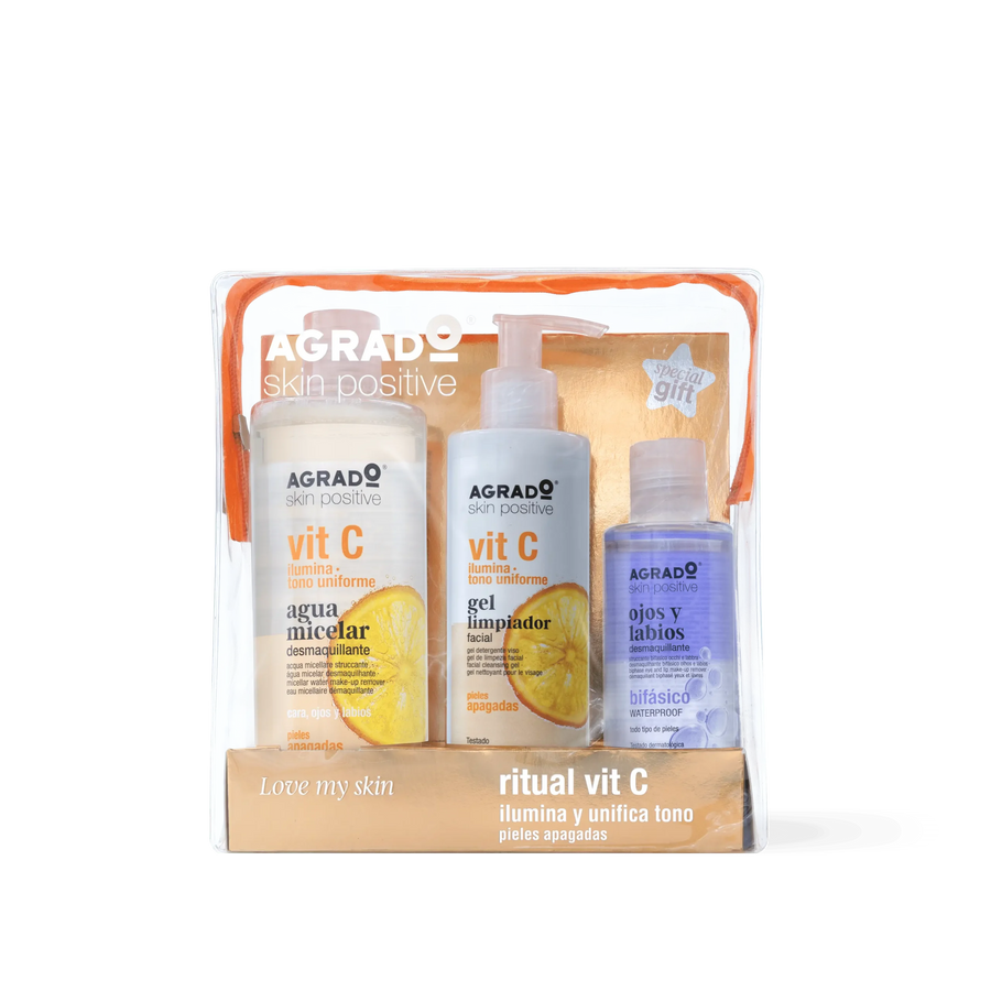 AGRADO AGRADO Neceser mit Gesichtsreiniger Vitamin C Set Kosmetik