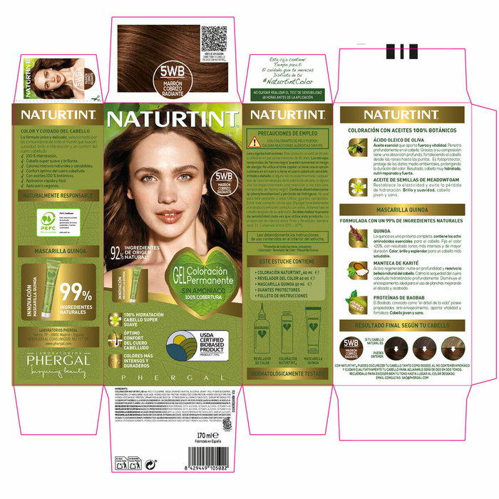 NATURTINT NATURTINT Haarfarbe ohne Ammoniak 5WB Kupferbraun Radiant 170 ml