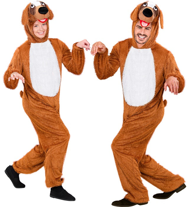 HUND FUNNY Overall mit Kapuze – lustiges Hundekostüm für Fasnacht