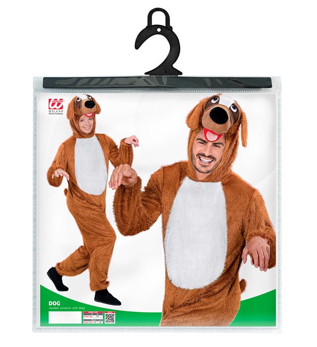 HUND FUNNY Overall mit Kapuze – lustiges Hundekostüm für Fasnacht