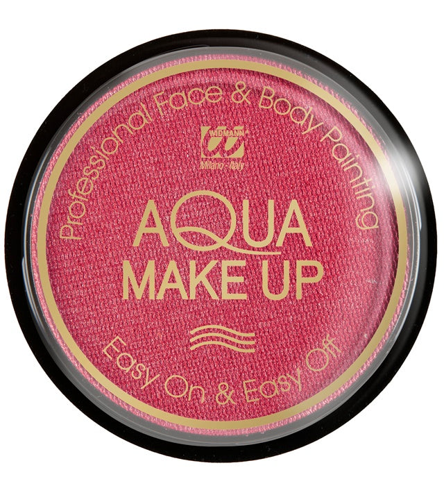 Metallisiertes Aqua Make-up in Rosa Dose 15 g für Fasnacht Schminke