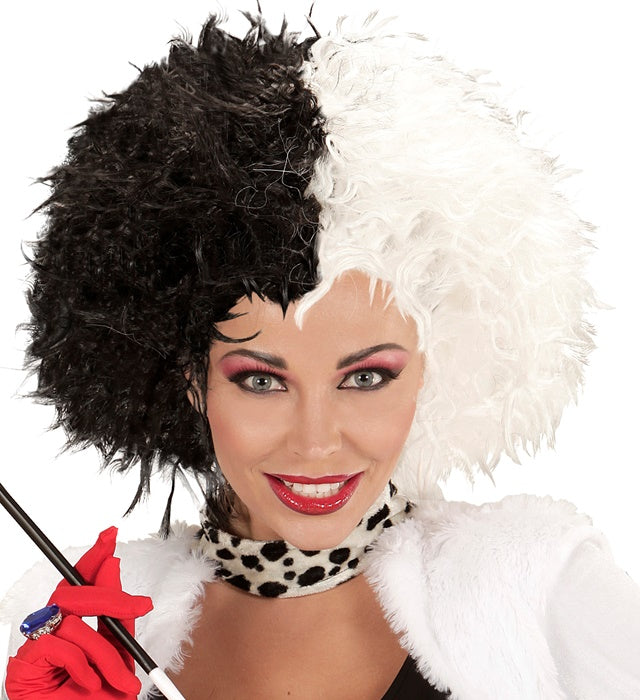 Dunkle Demonia Perücke im Polybag für Halloween und Fasnacht