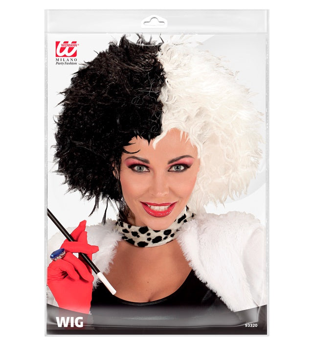 Dunkle Demonia Perücke im Polybag für Halloween und Fasnacht