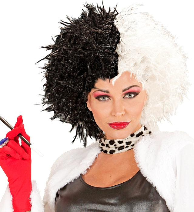 Dunkle Demonia Perücke im Polybag für Halloween und Fasnacht