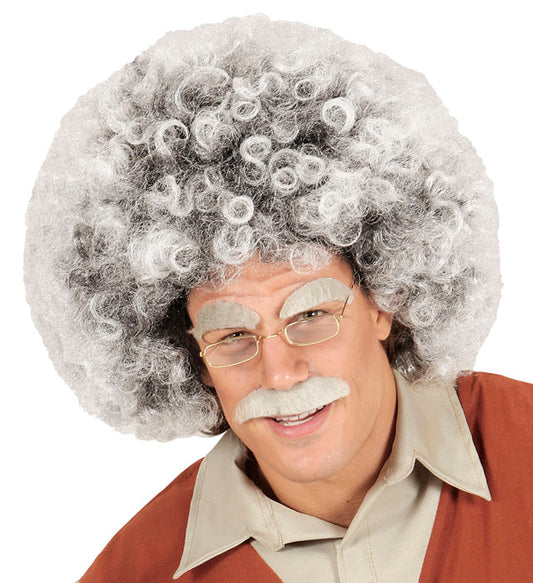Perücke Alter Mann mit zerzaustem grauem Haar für Fasnacht und Mottoparty