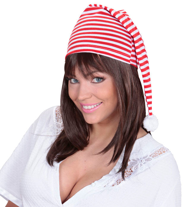 Weiss-rote Schlafmütze als Fasnacht-Accessoire