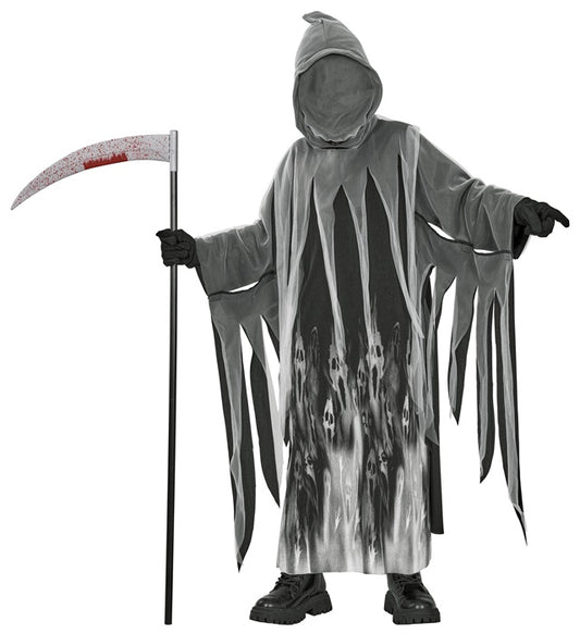 Schwarze Soul Reaper Robe mit Kapuze und unsichtbarem Gesicht für Fasnacht und Halloween