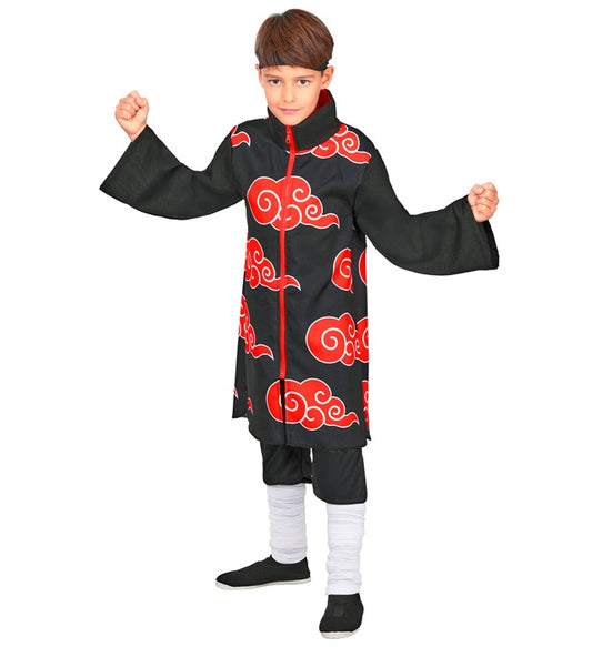 CLOUD NINJA Robe schwarzes Fasnachtskostüm mit modernem Design