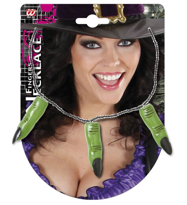 Kette mit realistisch gestalteten abgetrennten Fingern als Halloween-Accessoire