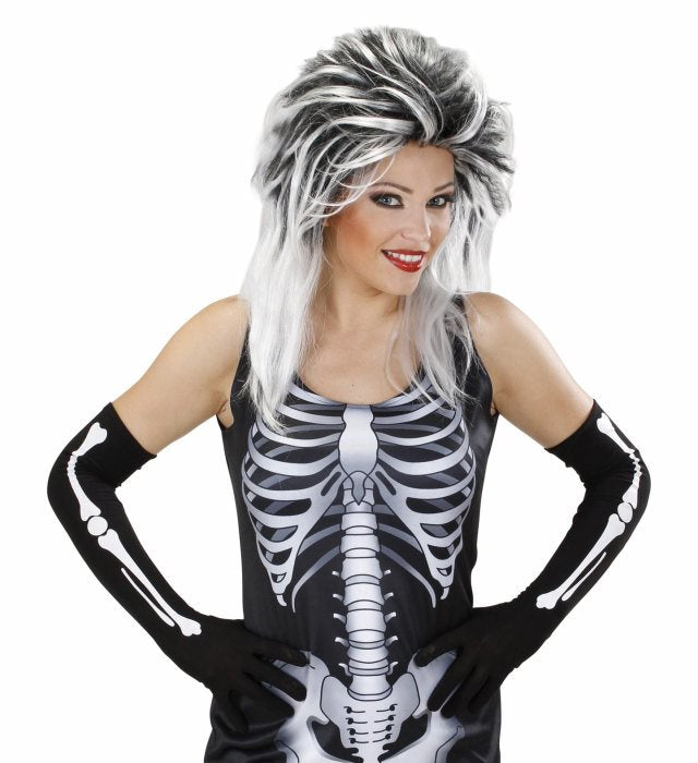 Knochen Handschuhe in realistischer Optik für Halloween- und Fasnachtskostüme