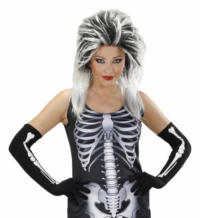 Knochen Handschuhe in realistischer Optik für Halloween- und Fasnachtskostüme