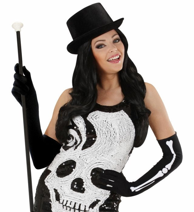 Knochen Handschuhe in realistischer Optik für Halloween- und Fasnachtskostüme