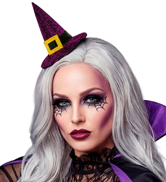 Mini Hexenhut in drei verschiedenen Designs als Fasnachts- und Halloween Accessoire