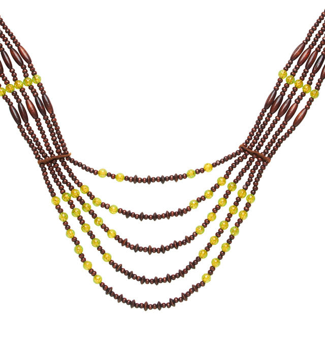 Tribal Halskette mit auffälligem Design für Fasnacht und Karneval