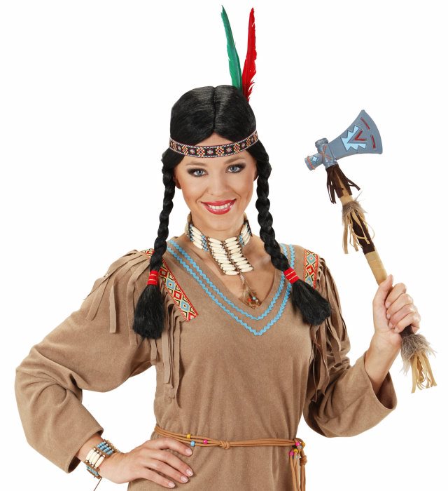 Indianer Halsband mit bunten Federn und Perlen für Fasnacht Kostüm